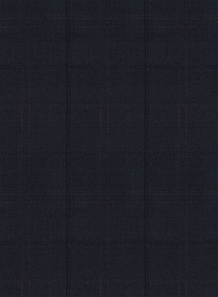 Napolean Artici Windowpane Blue Wool Pants
