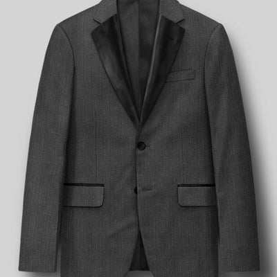 Napolean Imperial Gray Herringbone Wool Tuxedo Suit