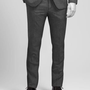 Napolean Imperial Gray Herringbone Wool Tuxedo Suit
