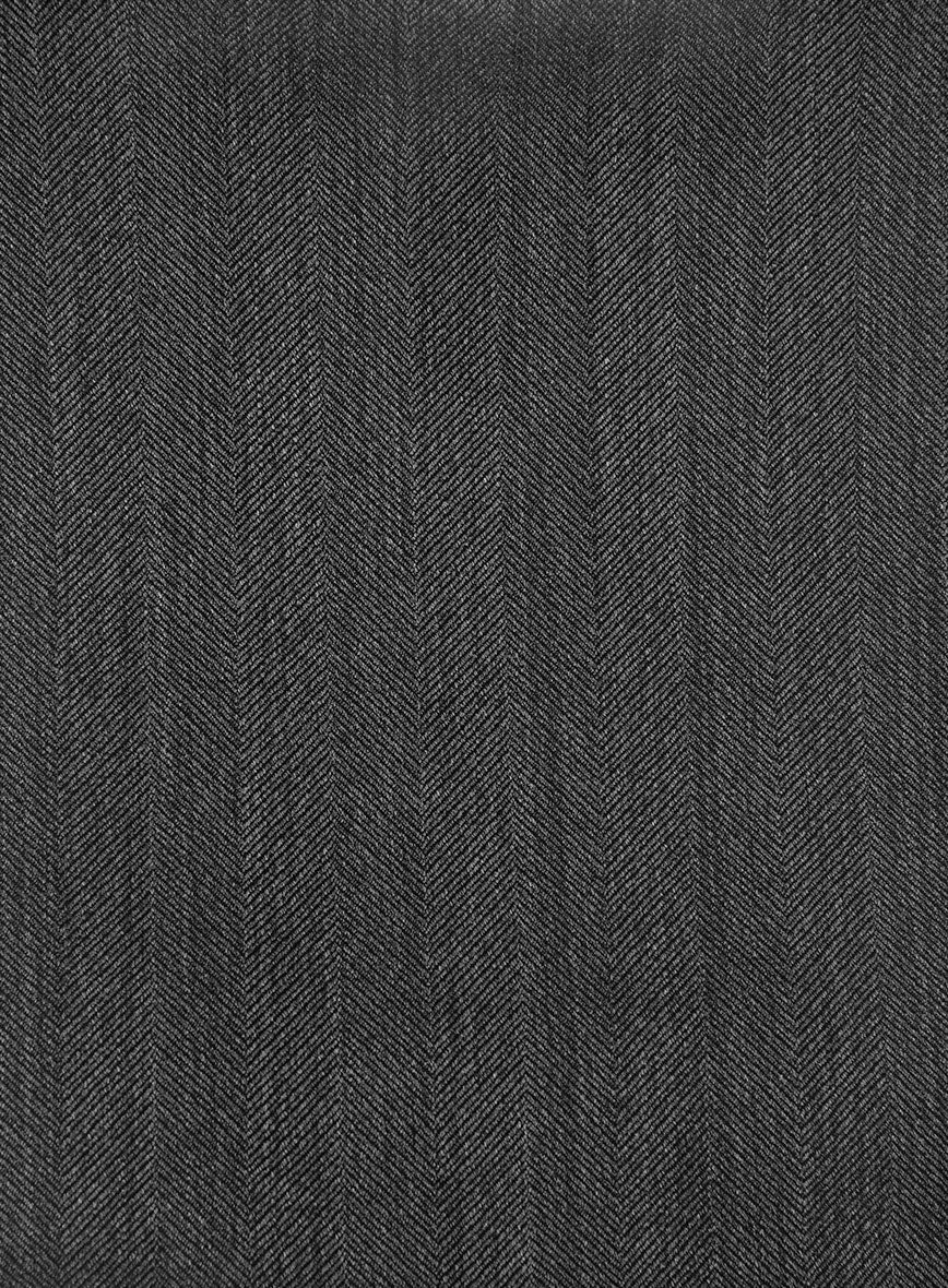 Napolean Imperial Gray Herringbone Wool Tuxedo Suit