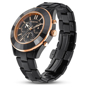 Swarovski Octea Lux Sport Women's Black Dial 39 MM & Black Chain Strap Watch