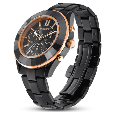 Swarovski Octea Lux Sport Women's Black Dial 39 MM & Black Chain Strap Watch