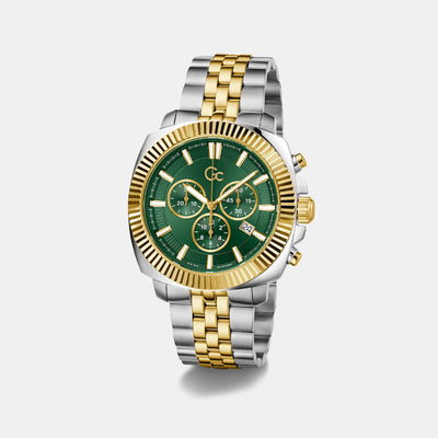 Flair Coussin Men Quartz Green Dial Chronograph Stainless Steel Watch Z46002G9MF
