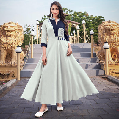 off-white-casual-wear-embroidered-rayon-gown-140741