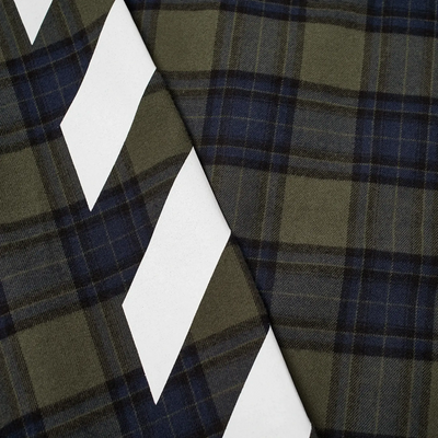 Off-White Diagonal Check L/S Green Flannel Shirt