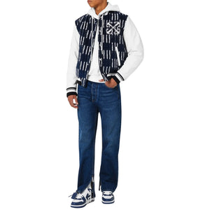 Off-White Out Of Office Navy Blue White Sneakers