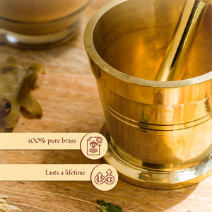 Brass Mortar and Pestle (Okhli)