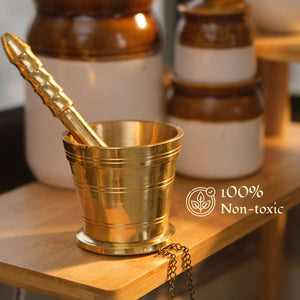 Brass Mortar and Pestle (Okhli)
