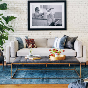Olwina Leather Coffee Table