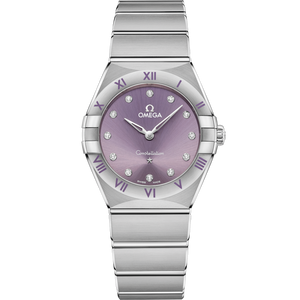Omega Constellation Quartzpurple Dial Women 28MM