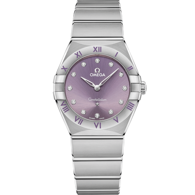 Omega Constellation Quartzpurple Dial Women 28MM