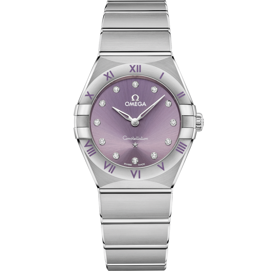 Omega Constellation Quartzpurple Dial Women 28MM
