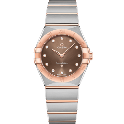 Omega Constellation Quartzbrown Dial Women 28MM
