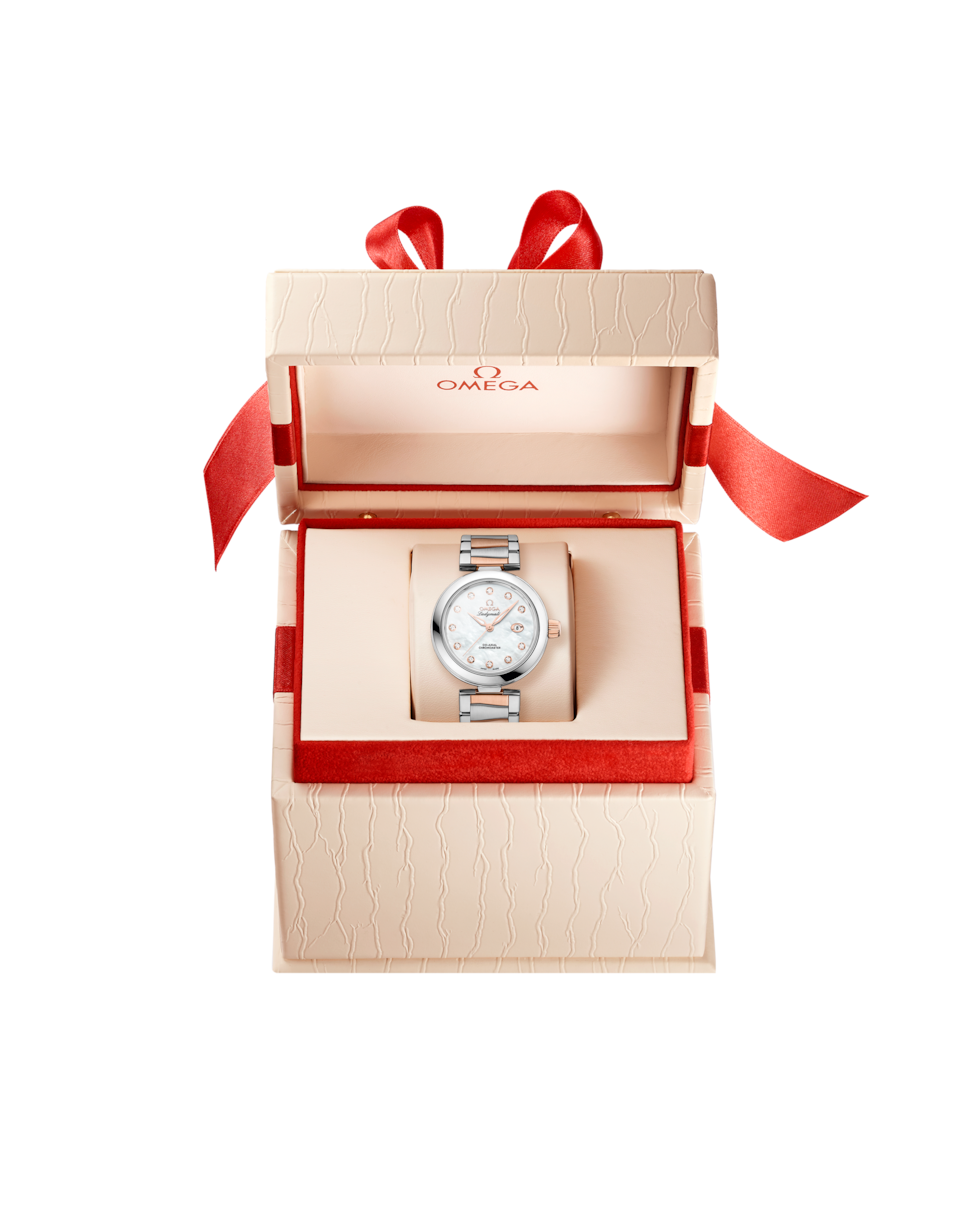 Omega De Ville Ladymatic Co Axial Chronometerwhite Dial Women 34MM