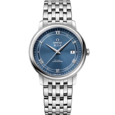Omega De Ville Prestige Co‑Axial Chronometer Blue Dial Men 39.5MM