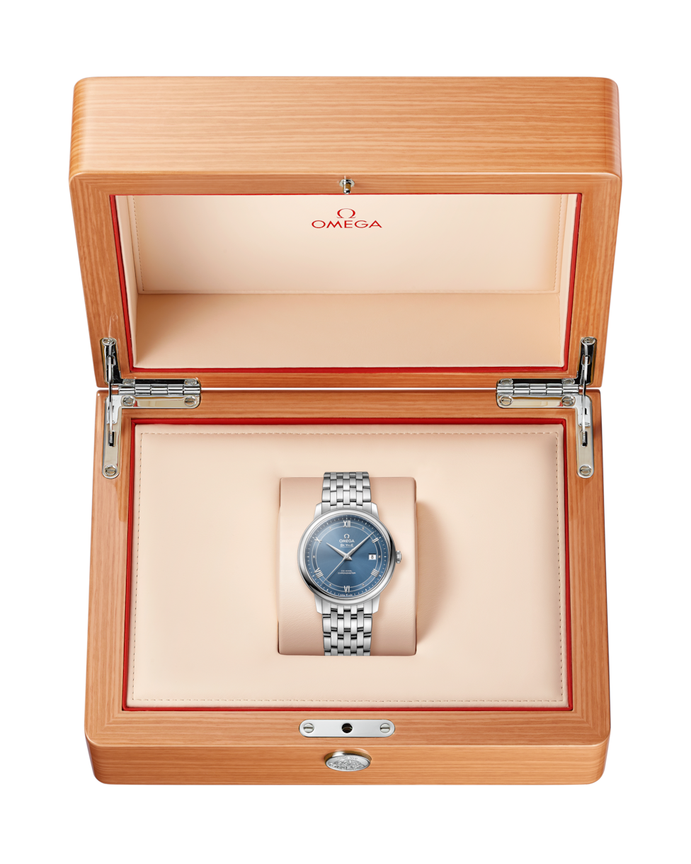 Omega De Ville Prestige Co‑Axial Chronometer Blue Dial Men 39.5MM