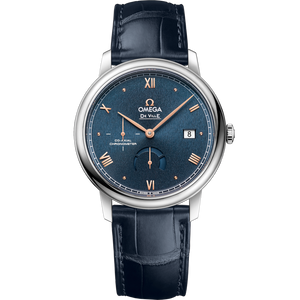 Omega De Ville Prestige Co‑Axial Chronometer Power Reserve Blue Dial Men 39.5MM