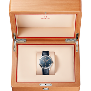 Omega De Ville Prestige Co‑Axial Chronometer Power Reserve Blue Dial Men 39.5MM