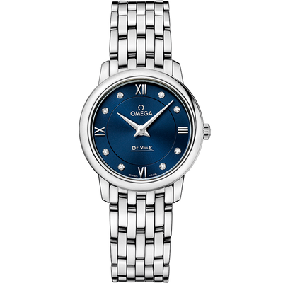 Omega De Ville Prestige Quartzblue Dial Women 27.4MM