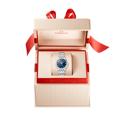 Omega De Ville Prestige Quartzblue Dial Women 27.4MM