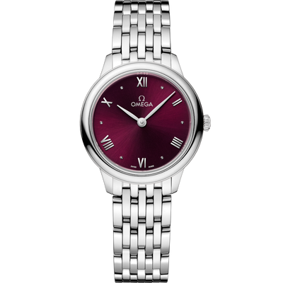 Omega De Ville Prestige Quartzred Dial Women 27.5MM