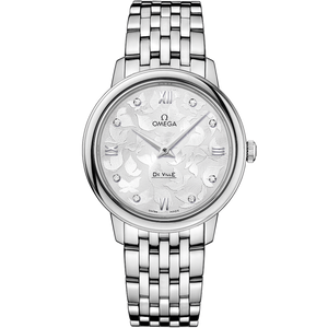 Omega De Ville Prestige Quartz Butterfly Silver Dial Women 32.7MM