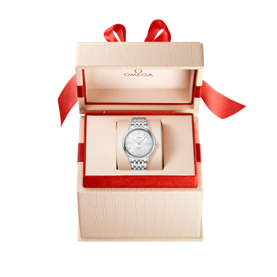 Omega De Ville Prestige Quartz Butterfly Silver Dial Women 32.7MM