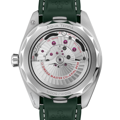 Omega Seamaster Aqua Terra 150M Co‑Axial Master Gmt Worldtimer Green Dial Men 43MM