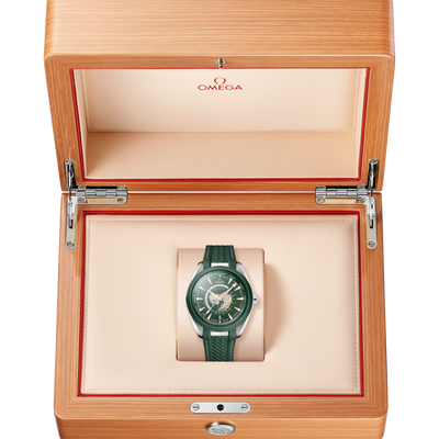 Omega Seamaster Aqua Terra 150M Co‑Axial Master Gmt Worldtimer Green Dial Men 43MM