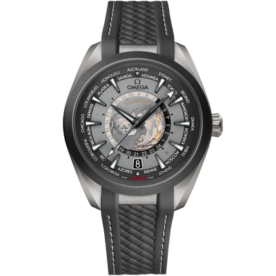 Omega Seamaster Aqua Terra 150M Co‑Axial Master Gmt Worldtimer Grey Dial Men 43MM