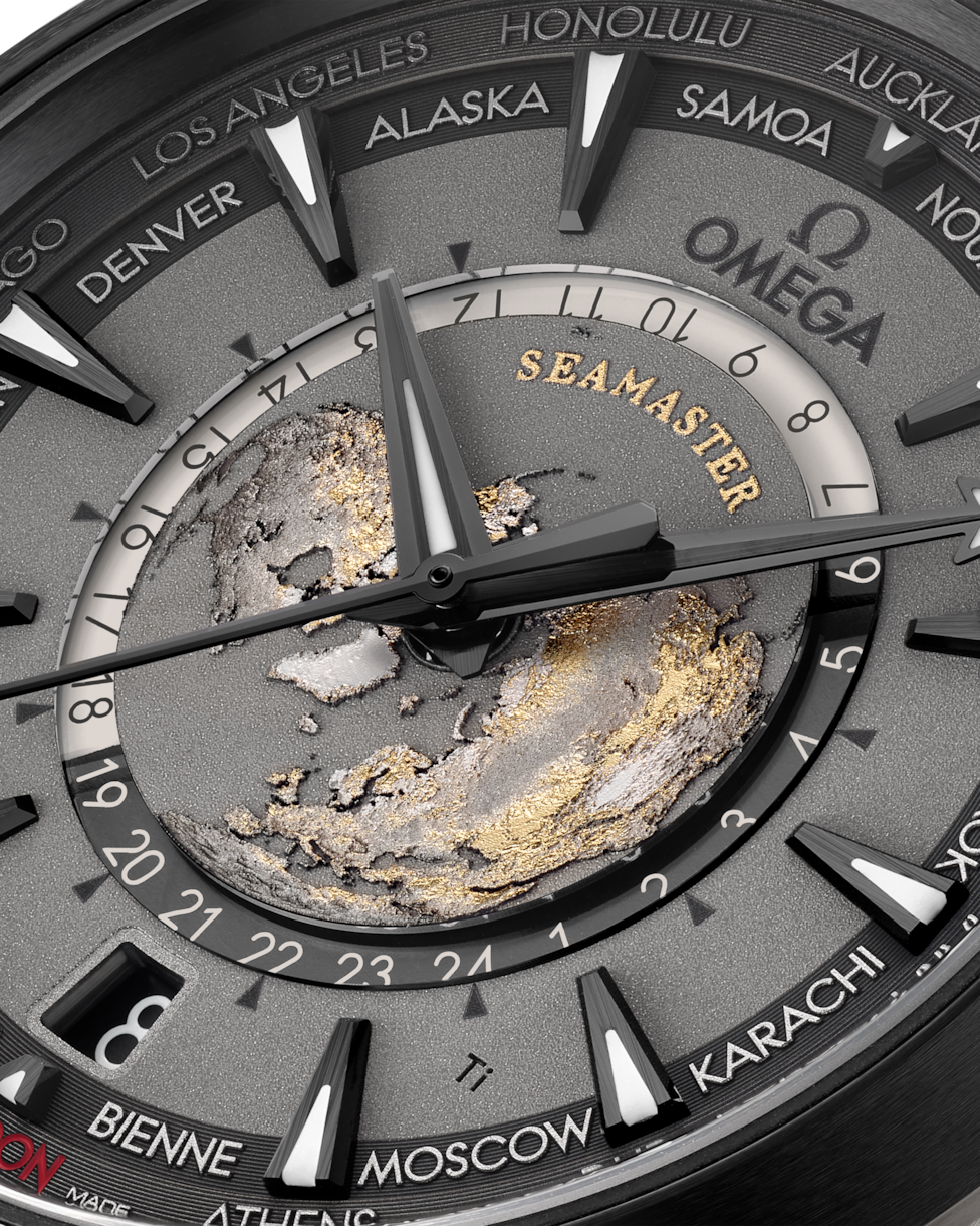 Omega Seamaster Aqua Terra 150M Co‑Axial Master Gmt Worldtimer Grey Dial Men 43MM