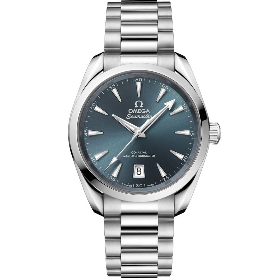 Omega Seamaster Aqua Terra Shades Co Axial Master Chronometeratlantic Blue Dial Men 38MM