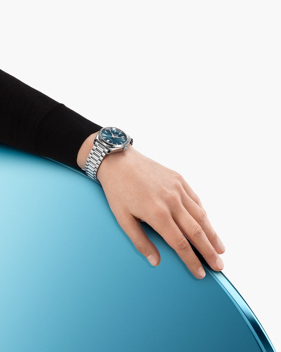 Omega Seamaster Aqua Terra Shades Co Axial Master Chronometeratlantic Blue Dial Men 38MM