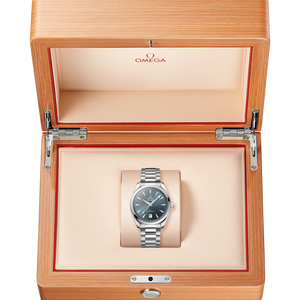 Omega Seamaster Aqua Terra Shades Co Axial Master Chronometeratlantic Blue Dial Men 38MM