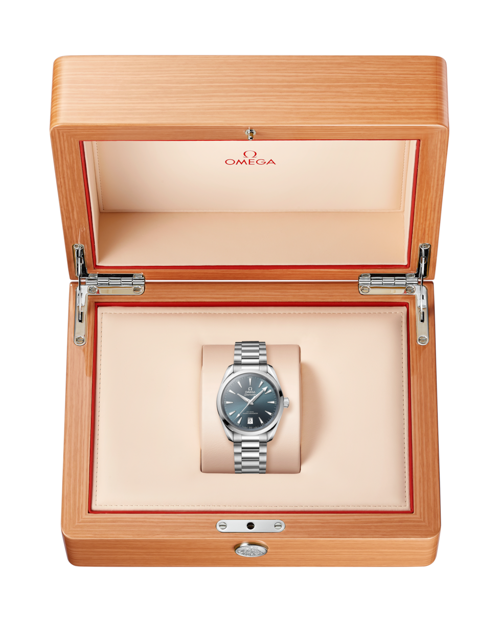 Omega Seamaster Aqua Terra Shades Co Axial Master Chronometeratlantic Blue Dial Men 38MM