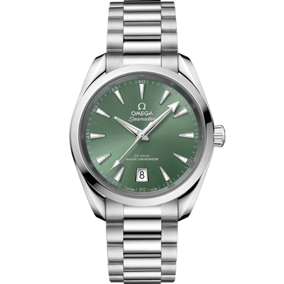 Omega Seamaster Aqua Terra Shades Co Axial Master Chronometerbay Green Dial Men 38MM