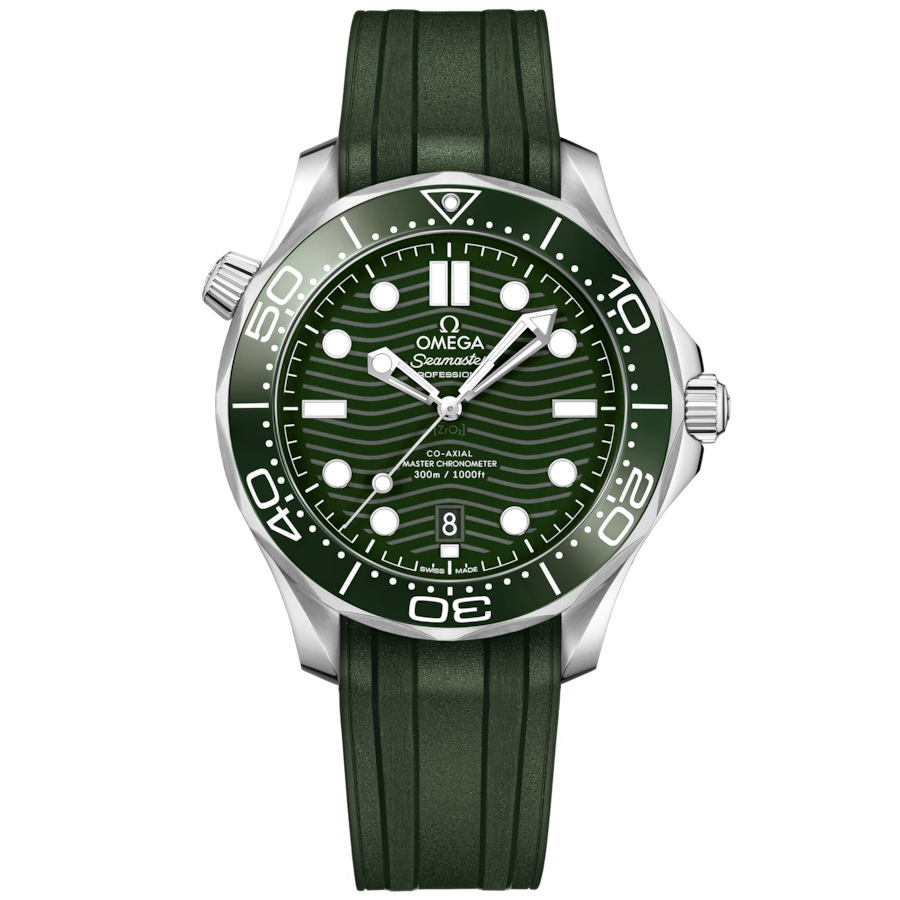 Omega Seamaster Diver 300M Co‑Axial Master Chronometergreen Dial Men 42MM