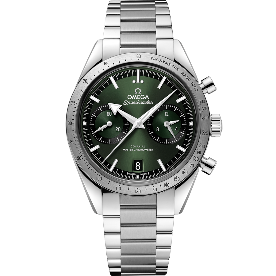 Omega Speedmaster 57 Co Axial Master Chronograph Green Dial Men's Watch