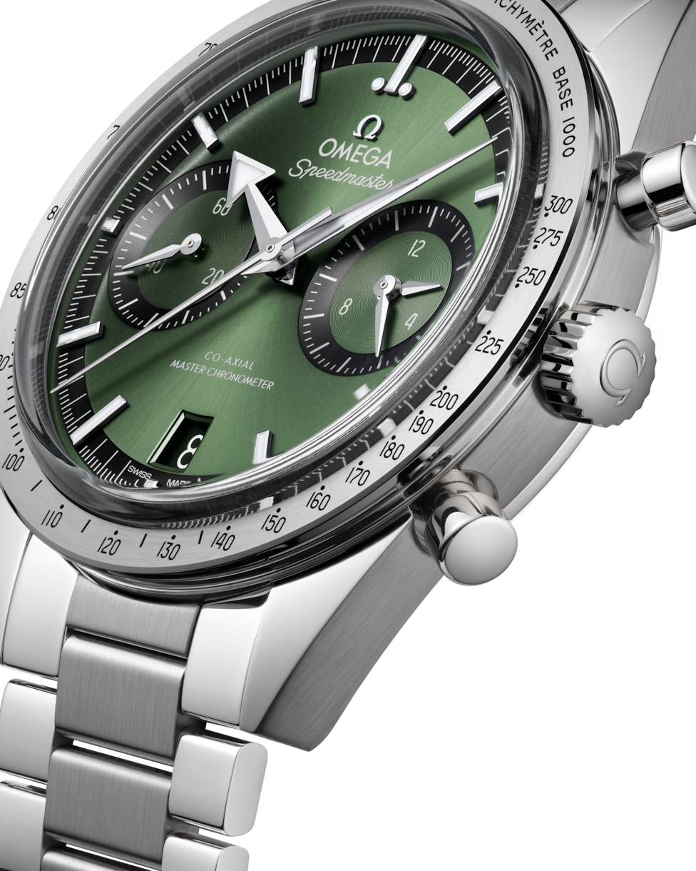 Omega Speedmaster 57 Co Axial Master Chronograph Green Dial Men's Watch