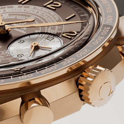 Omega Speedmaster Chronoscope Brown Dial Men 43MM