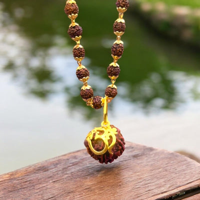 Rudraksha Gold Chain Mala Design