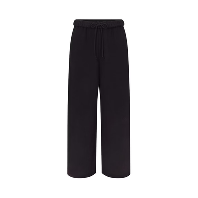 Skims Cotton Fleece Classic Straight Leg Pant Onyx