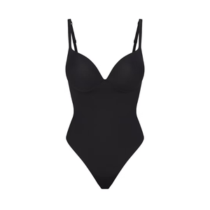 Skims Ultimate Body Push-Up Thong Bodysuit Onyx