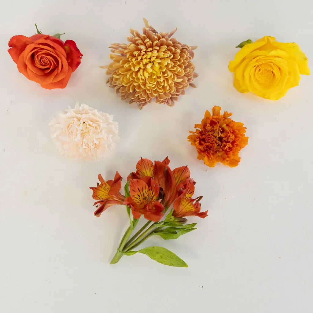Orange Harvest Bouquet Bar Flower Kit