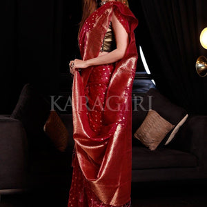 NEHA NARANG in Plum Purple Organza Saree