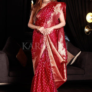 NEHA NARANG in Plum Purple Organza Saree