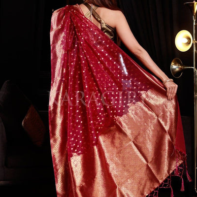 NEHA NARANG in Plum Purple Organza Saree