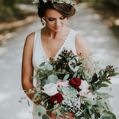 Rustic Blush & Burgundy Wedding