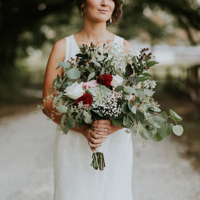 Rustic Blush & Burgundy Wedding