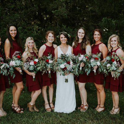 Rustic Blush & Burgundy Wedding